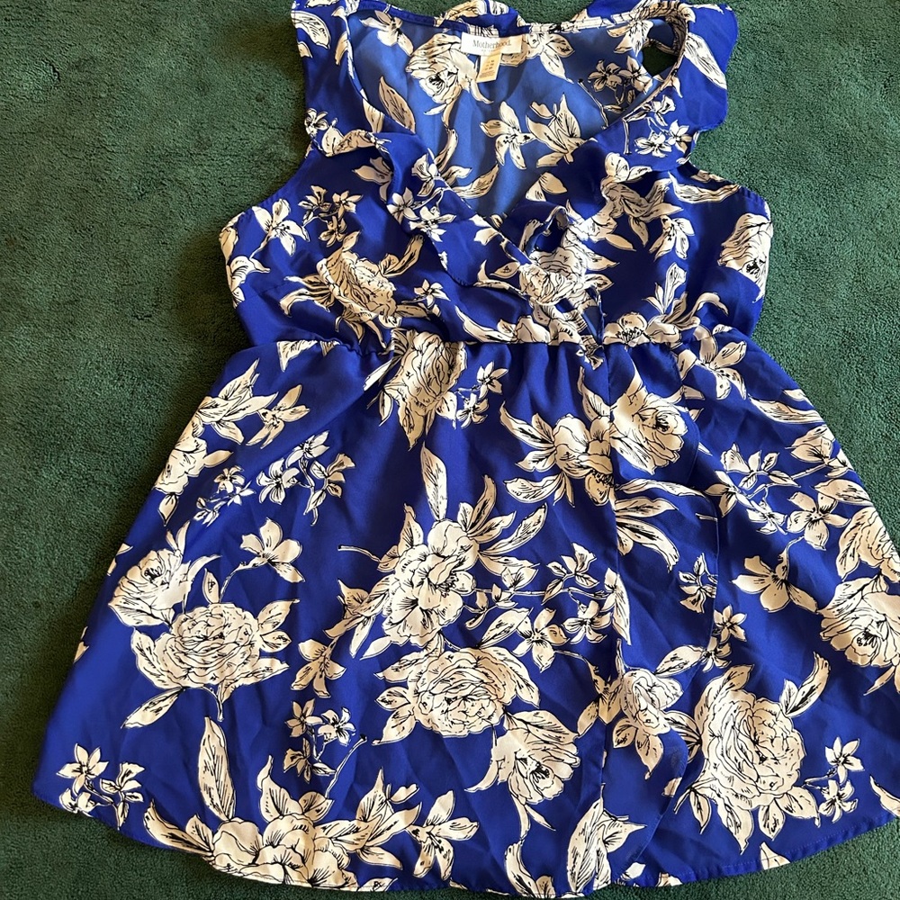 Motherhood Maternity, XL, blue/white floral print